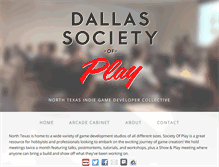 Tablet Screenshot of dallassocietyofplay.org